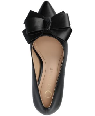 Journee Womens Crystol Medium and Wide Width Slip On Low Stiletto Pointed Toe Evening Pumps