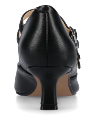 Women's Carnation Pointed Toe Mary Jane Pumps