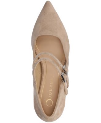 Women's Carnation Mary Jane Pointed Toe Comfort Pumps