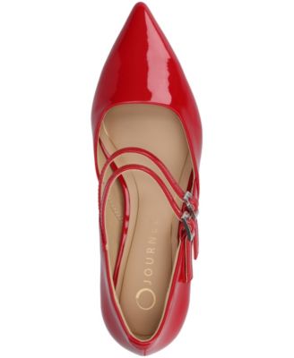 Women's Carnation Pointed Toe Mary Jane Pumps