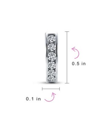 Tiny Multi Color Cubic Zirconia CZ Hoop Earrings Sterling