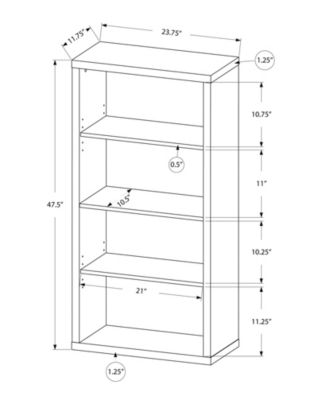 Wood Bookshelf – Classic 5-Tier Bookcase for Living Room or Home Office