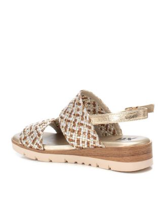 Women's Double Strap Flat Sandals By XTI