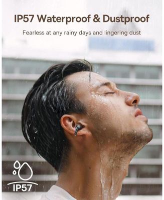 Open Earbuds True Wireless Earbuds Bluetooth 5.3 Open Ear Headphones Sport Earphones,MC1 White