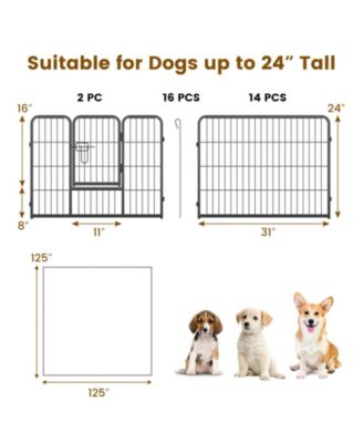 Adjustable Height Dog Playpen with Lockable Door – Spacious Pet Play Area for Dogs