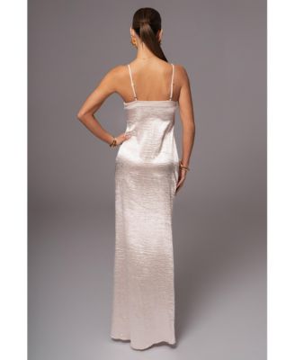 Women's Surreal Satin Maxi Dress