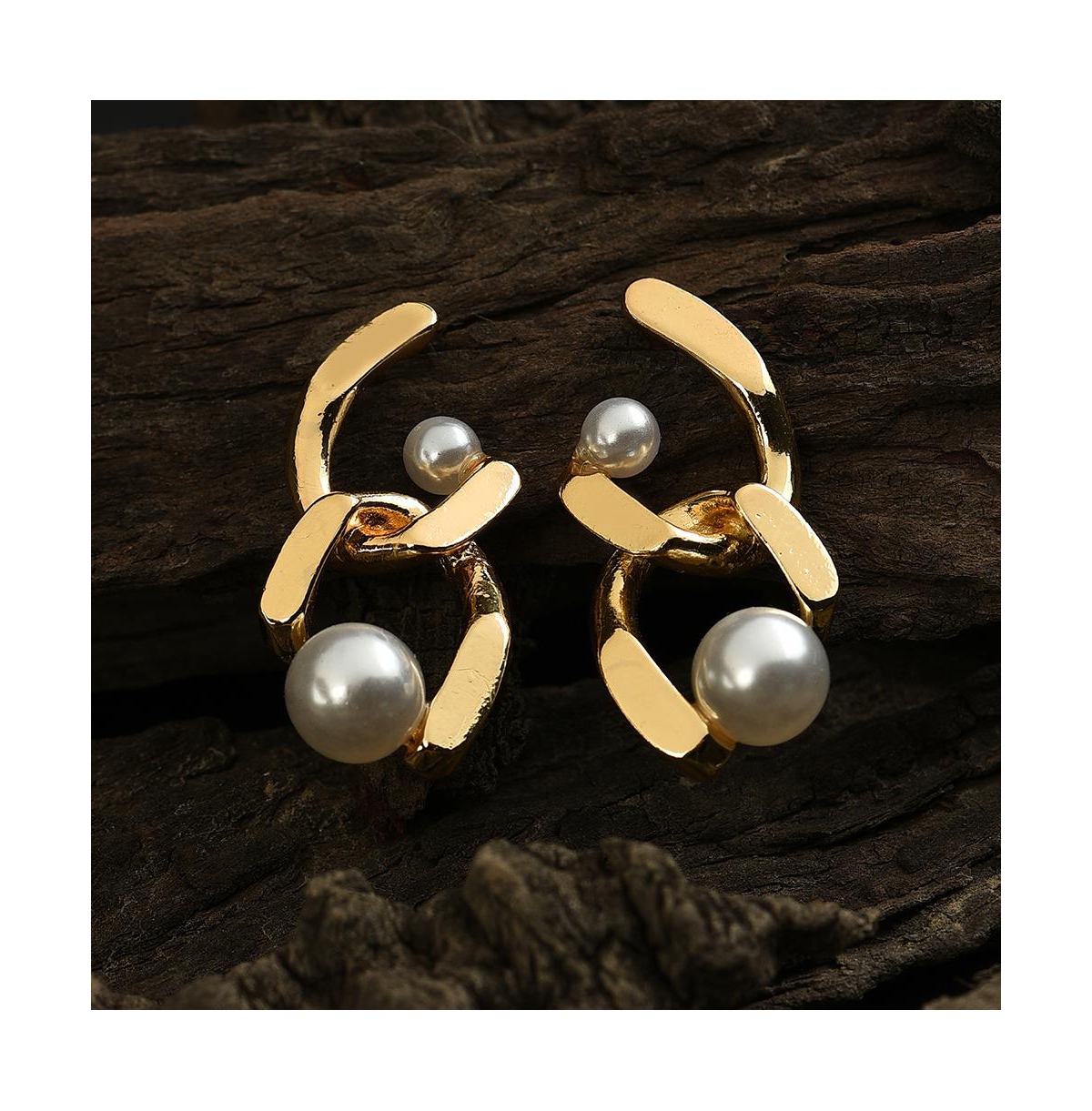 Sohi Women's Santorini Drop Earrings In White