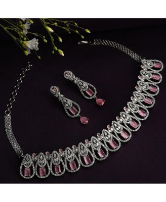 Women's Silver Plated Designer Jewellery Set