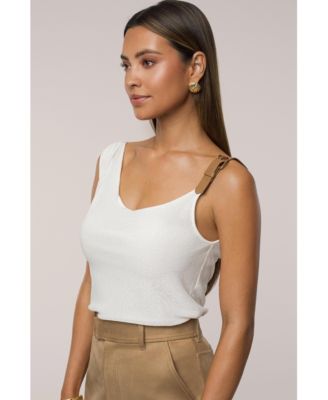 Women's Shanti Faux Buckle Top