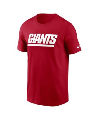 Men's Red New York Giants Team Wordmark Essential T-Shirt