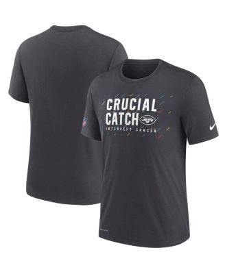 Nike - Men's Charcoal New York Jets NFL Crucial Catch Performance T-Shirt