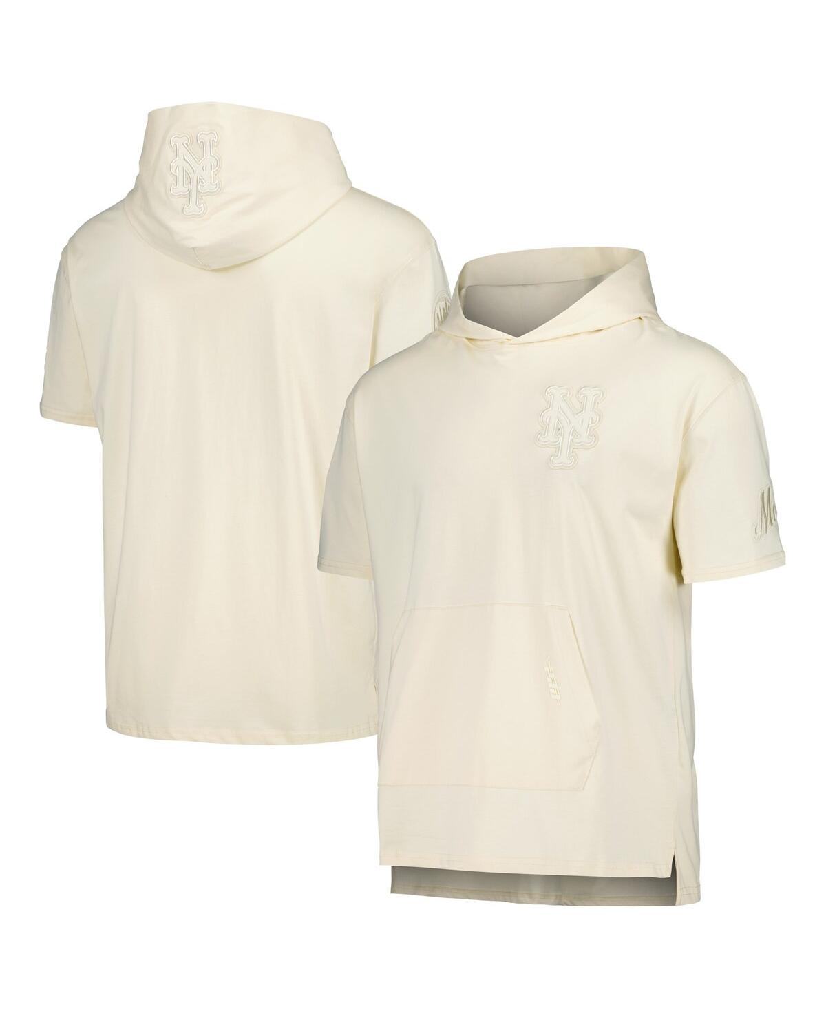 Men's Cream New York Mets Neutral Hoodie T-Shirt - Cream