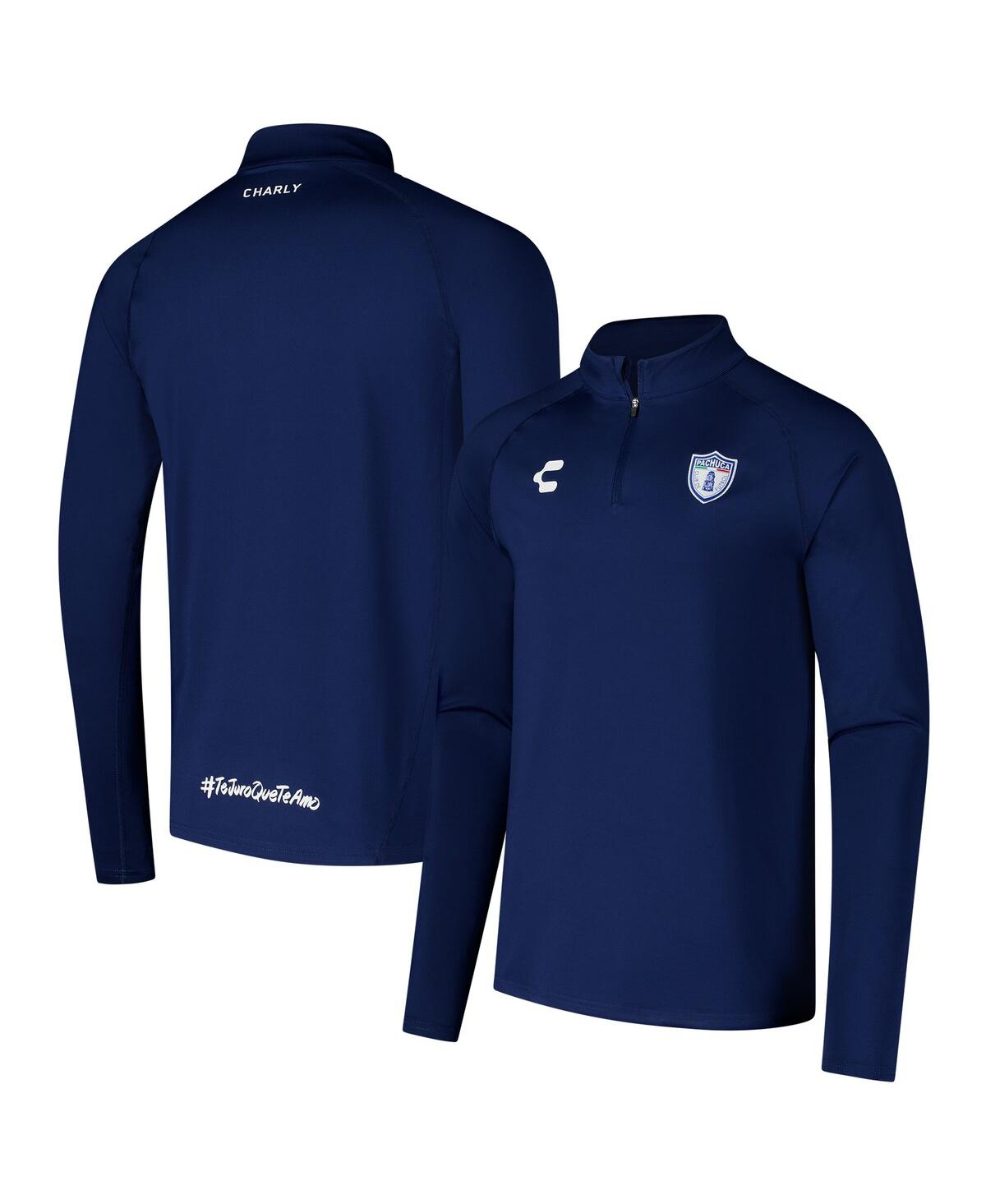 Men's Blue C.f. Pachuca 2024/25 Quarter-Zip Pullover Sweatshirt - Blue