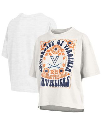 Pressbox - Women's White Virginia Cavaliers Harmony Oversized T-Shirt