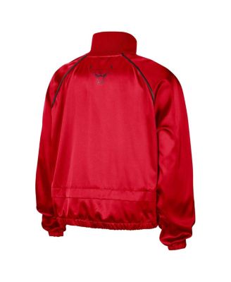 Women's Red Chicago Bulls Courtside Retro Fly Raglan Full-Zip Jacket