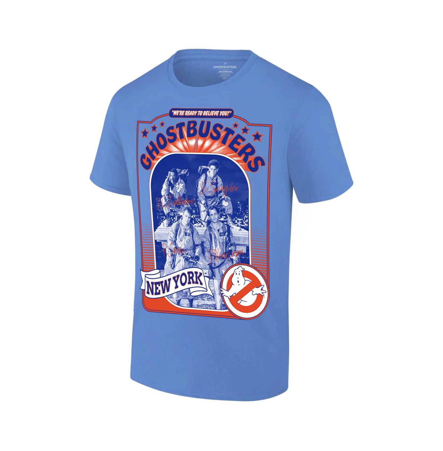 Мужская футболка Ripple Junction Royal Ghostbusters New York Baseball — фото 2