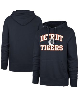'47 Brand - 47 Brand Men's Navy Detroit Tigers Velocity Headline Pullover Hoodie