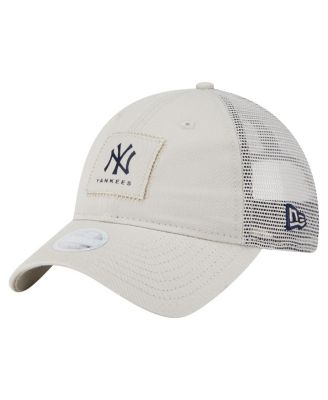 New Era - Women's Light Beige New York Yankees Square Stitch 9TWENTY Adjustable Hat