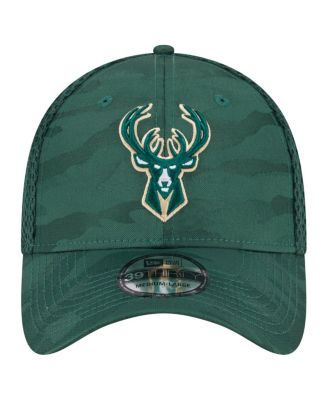 Men's Hunter Green Milwaukee Bucks Subtle Camo 39THIRTY Flex Hat
