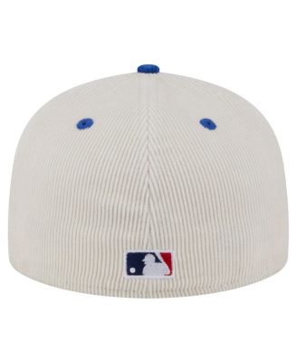 Men's Cream/Royal Chicago Cubs Two-Tone Corduroy 59FIFTY Fitted Hat
