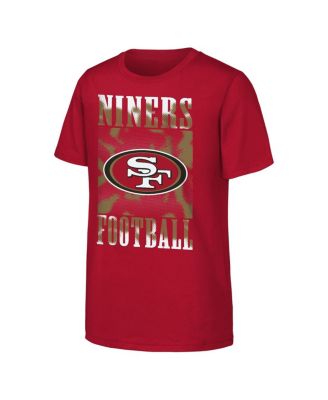 Outerstuff - Big Boys and Girls Scarlet San Francisco 49ers Garage Hero T-Shirt
