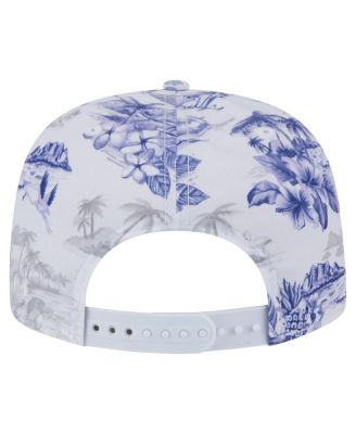 Men's White New York Yankees Printed Island Golfer Snapback Hat