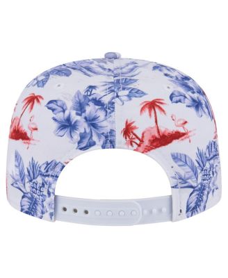 Men's White Atlanta Braves Printed Island Golfer Snapback Hat