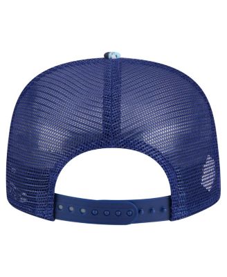 Men's Royal Texas Rangers Adventure Pattern Golfer Trucker Snapback Hat