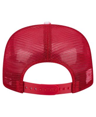 Men's Red Philadelphia Phillies Adventure Pattern Golfer Trucker Snapback Hat