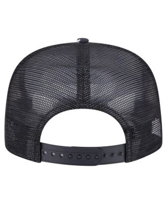 Men's Black Miami Marlins Adventure Pattern Golfer Trucker Snapback Hat