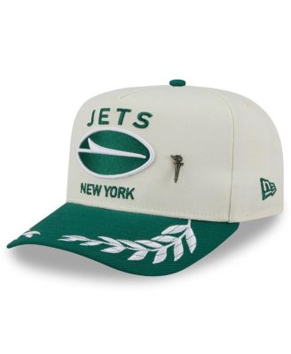 New Era - Men's Cream/Green New York Jets 2025 NFL Draft A-Frame 59FIFTY Fitted Hat