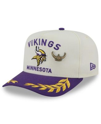 New Era - Men's Cream/Purple Minnesota Vikings 2025 NFL Draft A-Frame 59FIFTY Fitted Hat