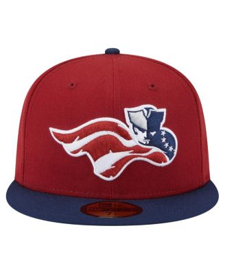Men's Burgundy/Navy Somerset Patriots Authentic Collection 59FIFTY Fitted Hat