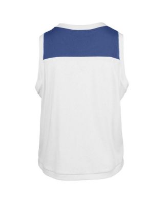 Women's White Texas Rangers Premier Zoey Waist Length Tank Top