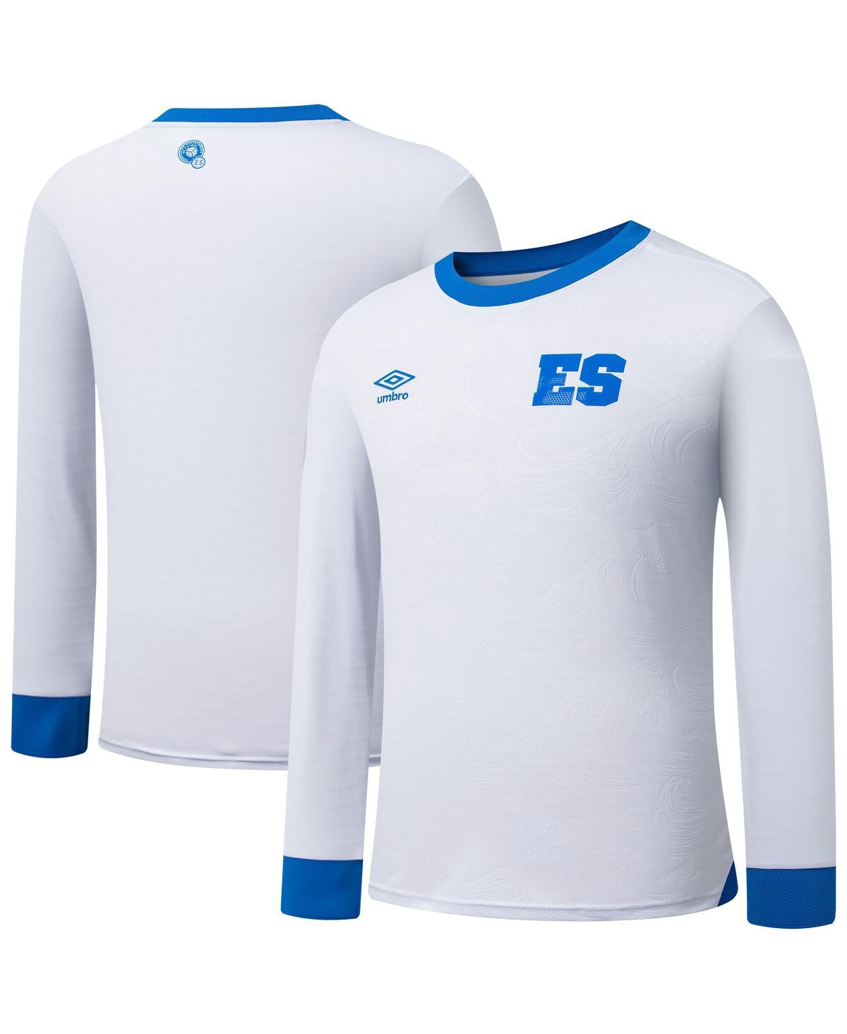 Men's White El Salvador National Team 2025 Away Replica Long Sleeve Jersey - White