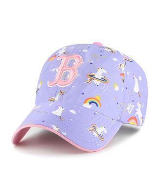 47 Brand Big Girls Lavender Boston Red Sox Unicorn Clean Up
