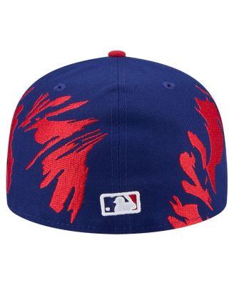 Men's Royal/Red Texas Rangers Retro Pattern 59FIFTY Fitted Hat