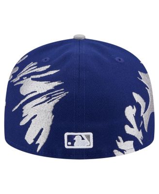 Men's Navy/Gray Los Angeles Dodgers Retro Pattern 59FIFTY Fitted Hat