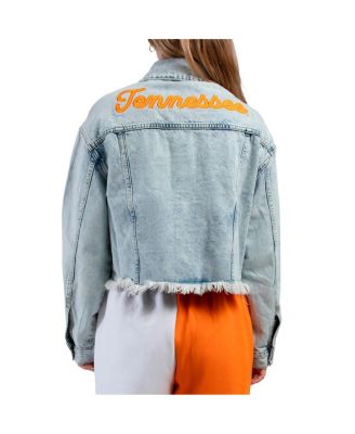 Women's Denim Tennessee Volunteers Lightwash Full-Button Jean Jacket