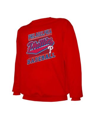 Men's Red Philadelphia Phillies Lightweight Crew Sweatshirt