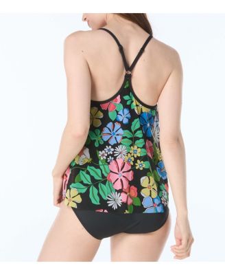 Women's Swim Kerry Mesh Layer Underwire Tankini Top