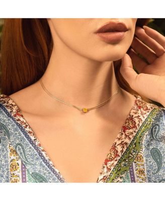 Awaken & Shine - Citrine Evil Eye November Birthstone Necklace