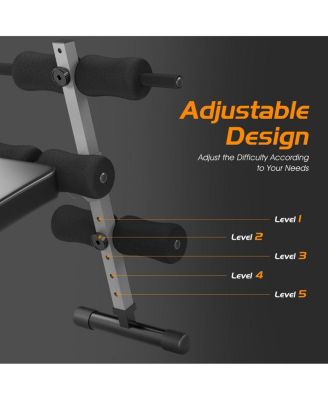 Adjustable Decline Sit-Up Bench with Arc Shape – Perfect for Full-Body Core Exercise at Home