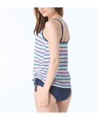 Women's Swim Bridget Shirred Side Underwire Textured Tankini Top