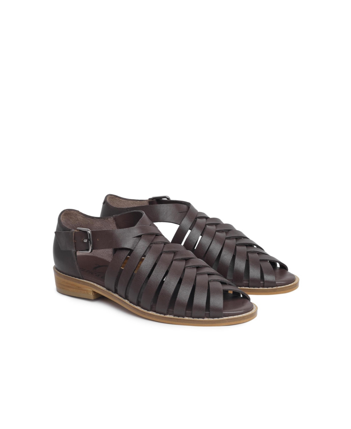 Woven Peep Toe Sandal - Chocolate