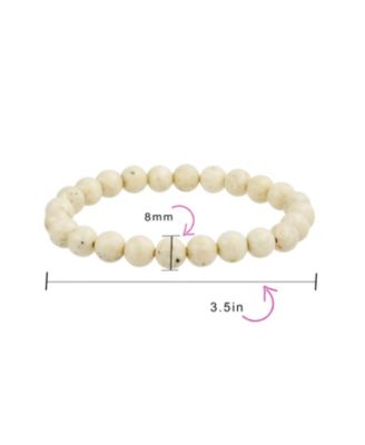 Natural Multi Color Round Beads 8MM Strand Stackable Stretch Bracelet