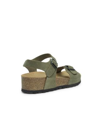 Low Wedge Dbl Buckle Sandal