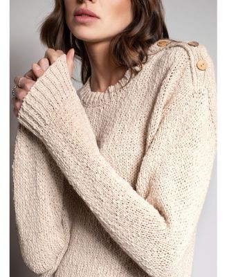 Women's Slub Knit Button Detail Sweater