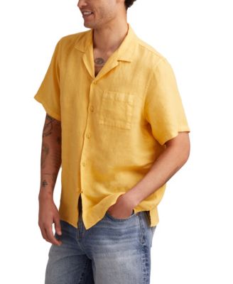 Men's Short Sleeve Linen Camp Collar Shirt