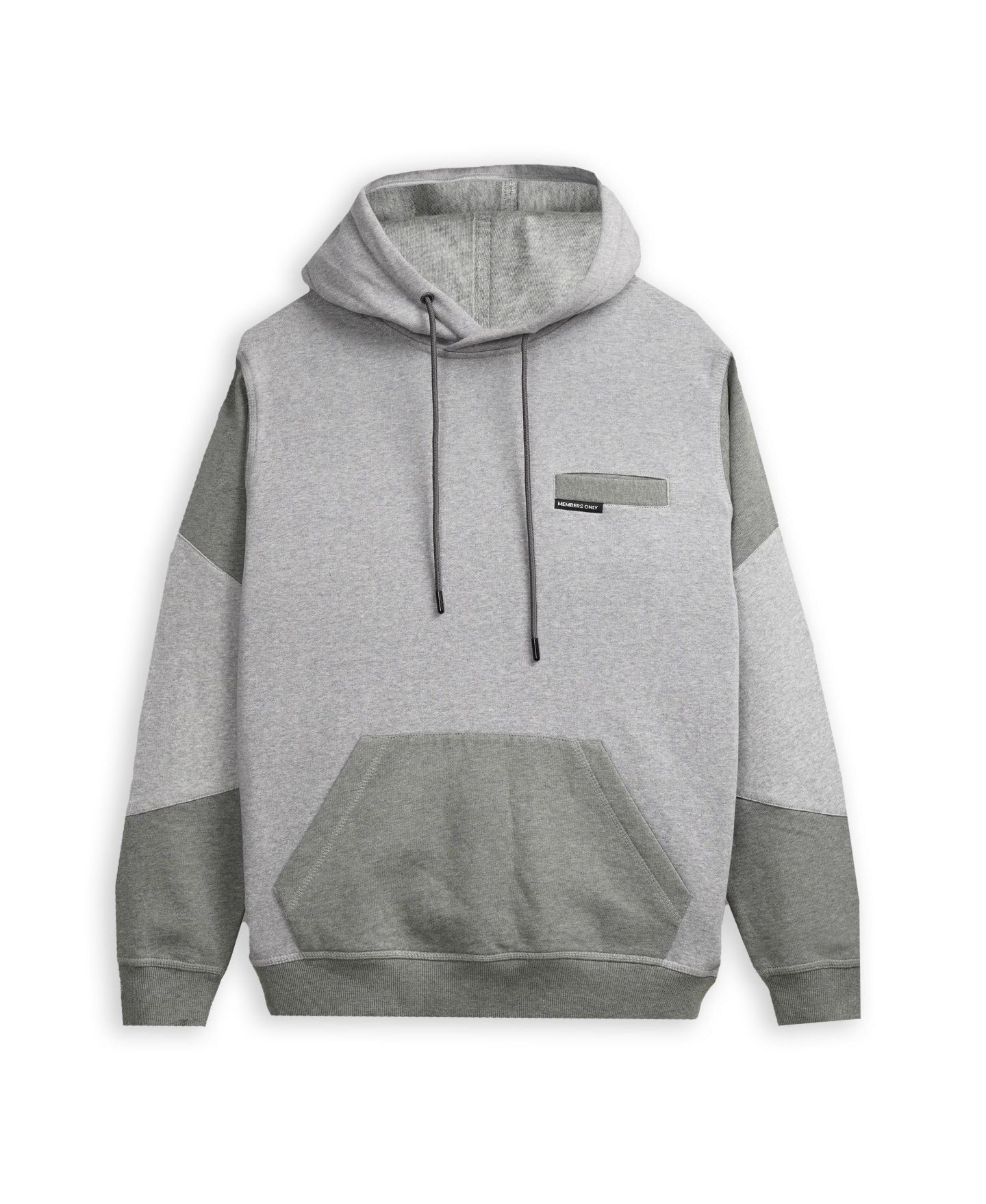 Мужское худи Members Only Drew Colorblock Hooded Sweatshirt for Men, цвет: Пепельный — фото 4